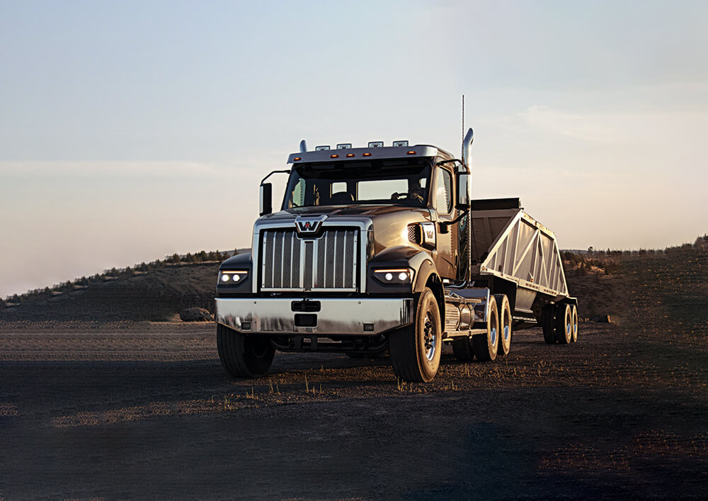 Black Western Star Dump Truck